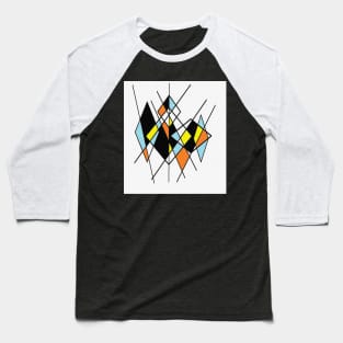 Geometric white mult Baseball T-Shirt